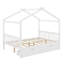 Lit plateforme House avec deux tiroirs, tête de lit et pied de lit-1152443713