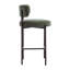 Tabourets de bar modernes 26,8 po à dossier arrondi et chaises de bar en chenille-123423192