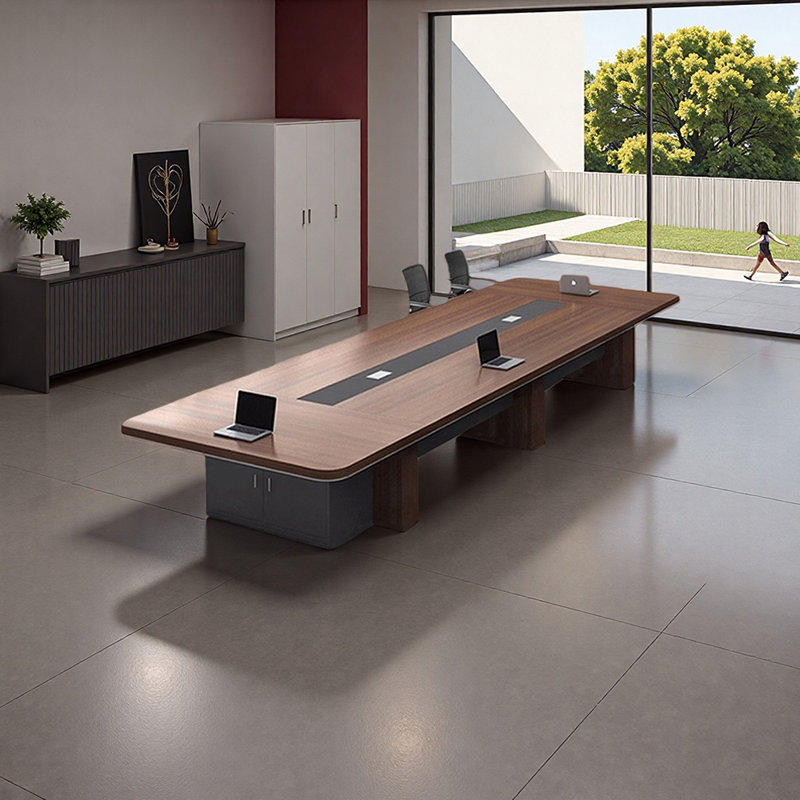 Table de conférence moderne et minimaliste avec rangement