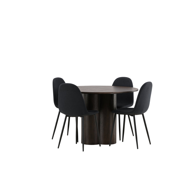 Gilchrist 4 - Person Dining Set, Brown