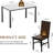 5-Piece Dininng Room Table Set with 4 Uphosltered Dining Chairs, Faux Marble Table Top and Robust Metal Frame Dining Table Set of 5, Space-Saving Design Dinette Set for Home Furniture Kitchen Restaurant-912154684-924555524