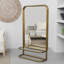 Metal Rectangle Mirror with Shelves