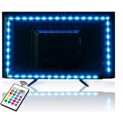 The Holiday Aisle® Tv Led Backlight, Led Strip Lights For 40-60In Tv, USB Powered Tv Lights Kit With Remote, RGB Bias Lighting For Room Decor