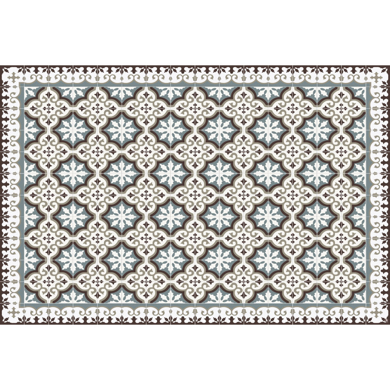 Maia Vinyl Machine Printed Area Rug, Rectangle 133 x 200cm
