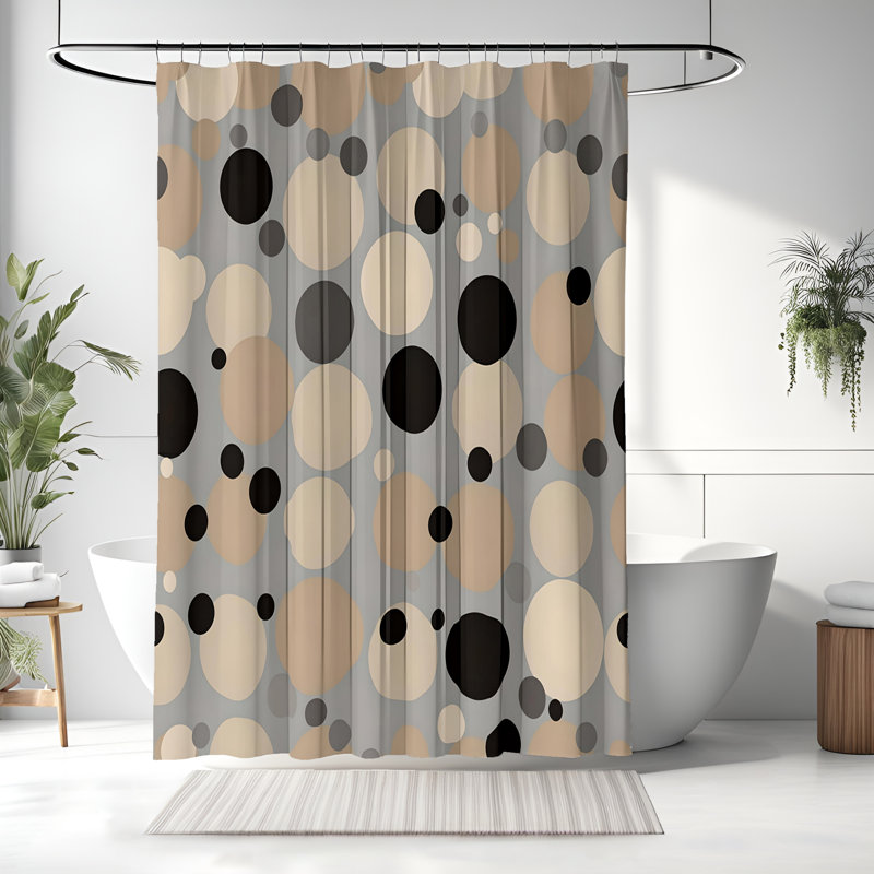 Rideau de douche avec tapis de bain, H 83 po x l 70 po