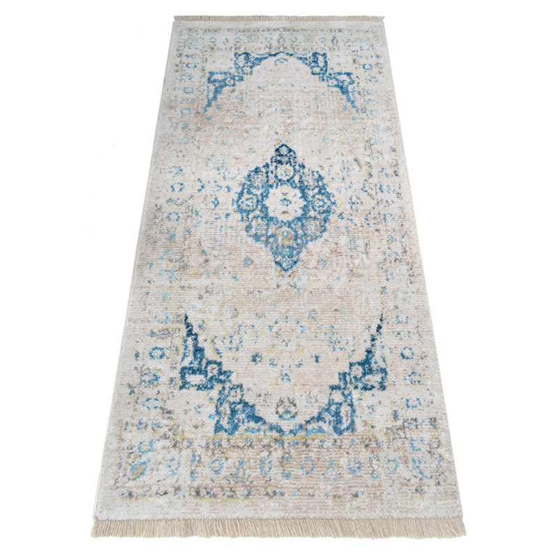 Area Rugs Washable Non-Slip, Carpet for Living Room Bedroom Dining Room - MACHINE MADE POLYESTER AREA RUGS - Runner,Ivory Color, Oriental Design