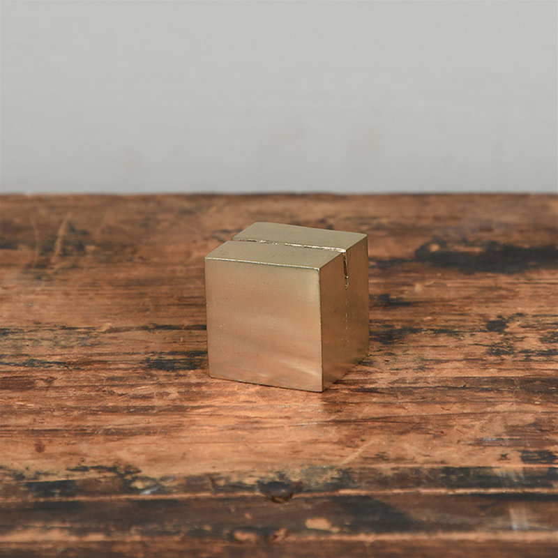 Porte-papier de placement cubique, Laiton