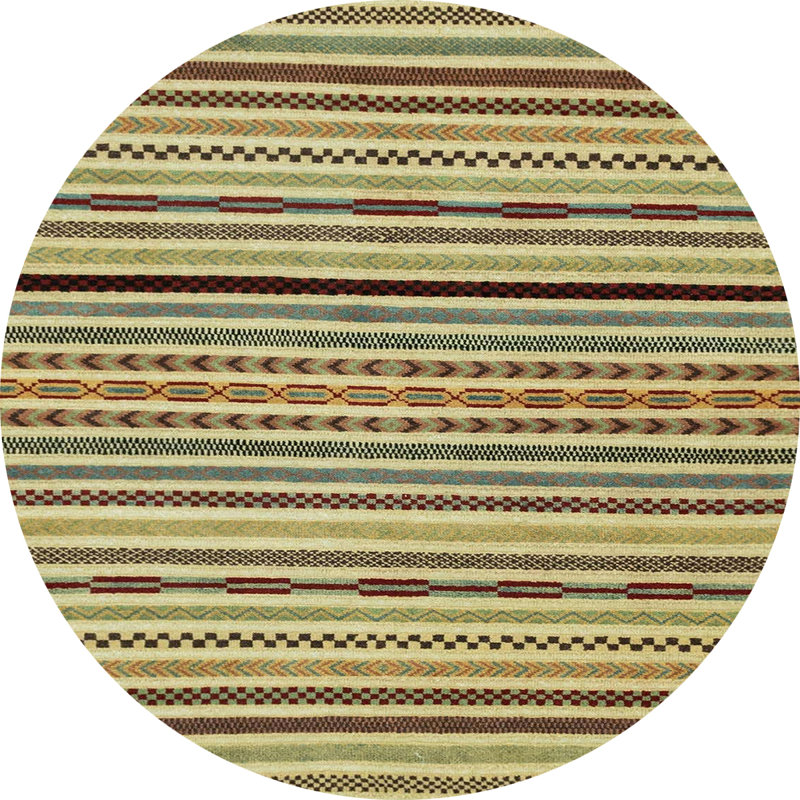 Abstract Indoor Rug, Round 8'