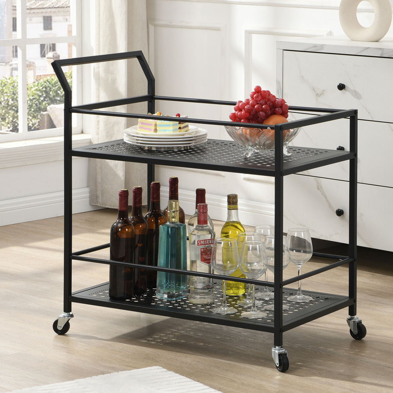 Metal Bar Cart, Black