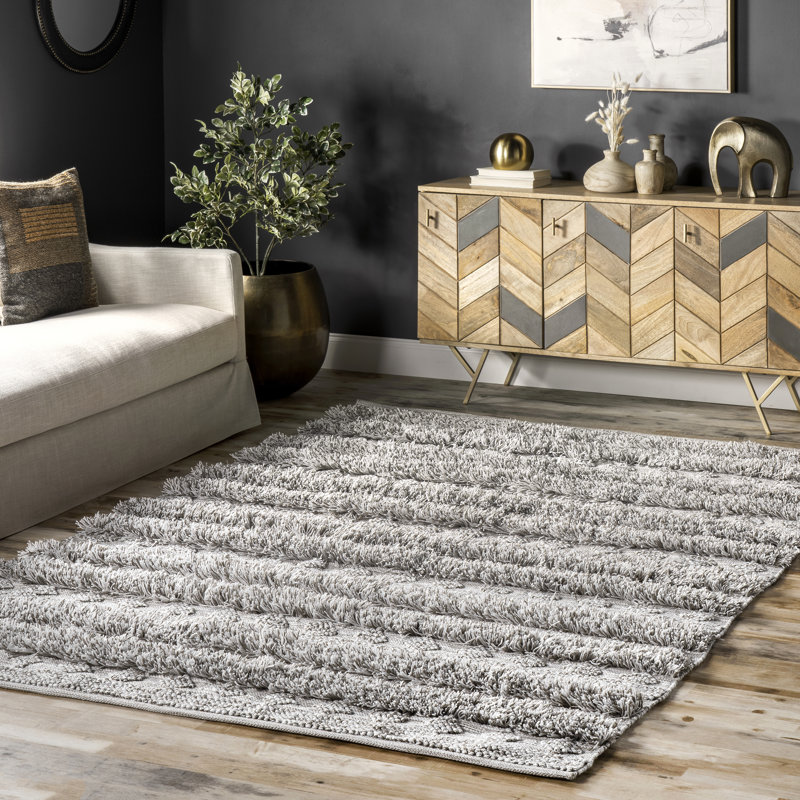 Striped Indoor Rug, Rectangle 5' x 8'