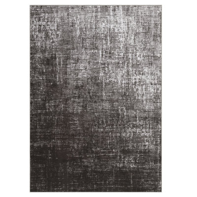 Tapis lavables 8 x 10 pour salon Mondern Tapis de chambre à coucher antidérapant Tapis de salle à manger antidérapant pour les bureaux Noir gris