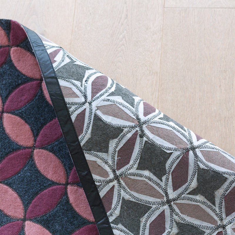Aladdin Geometric Area Rug in Pink, Runner 2'7" x 13'1"