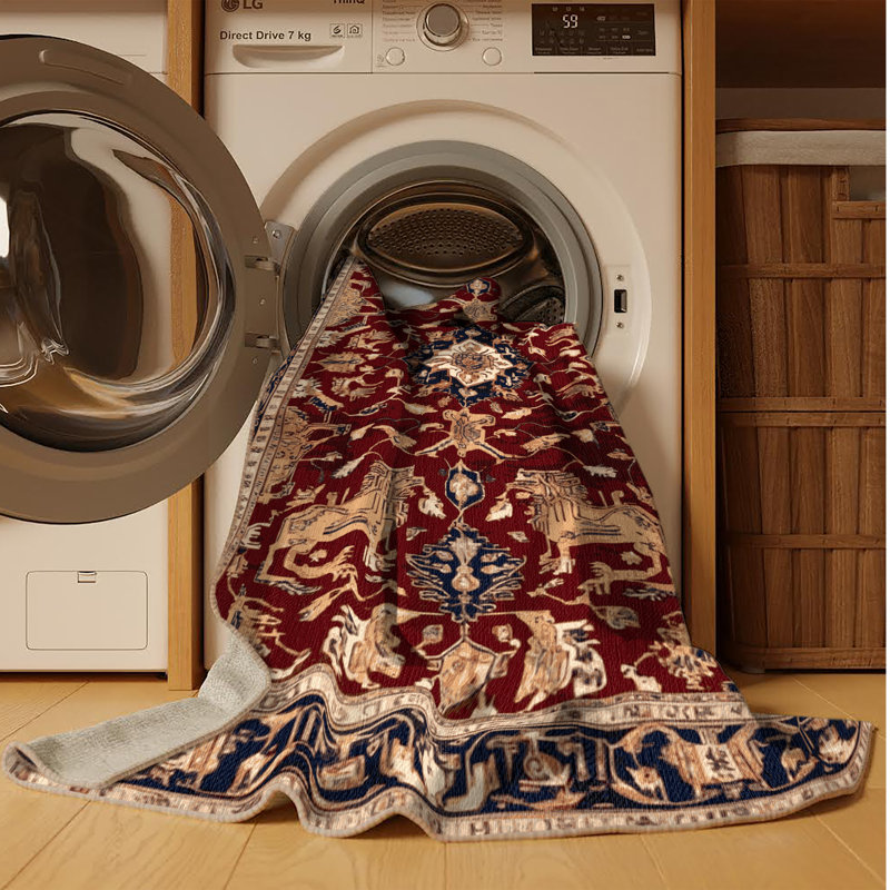Tapis brun lavable à la machine, Tapis de couloir 2 pi x 4 pi