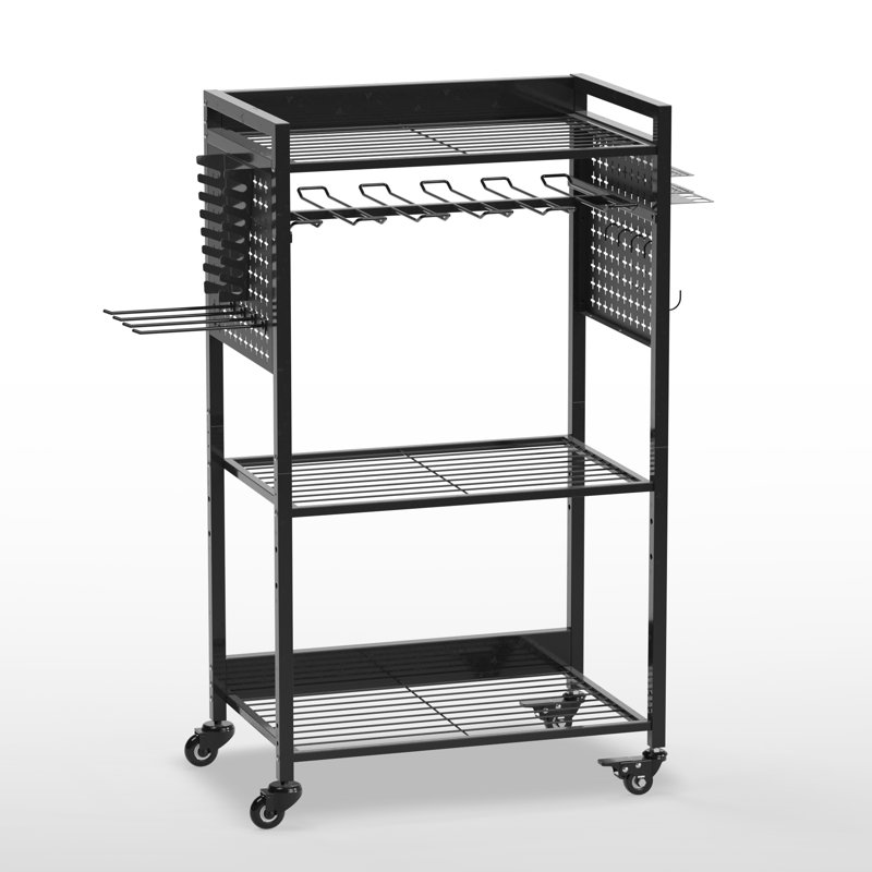 Adaeze Rolling Tool Rack With Wheels