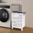 Plastic Rolling Laundry Hamper with Handles-743114417-742995309