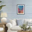 «Retro Pink Beach Stairs», reproduction encadrée sous verre, design par LSR Design Studio-1795437719-1795437736