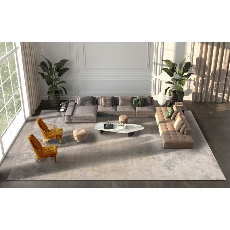 Avant Hand Knotted Area Rug in Pioneer Ivory, Rectangle 8' x 10'