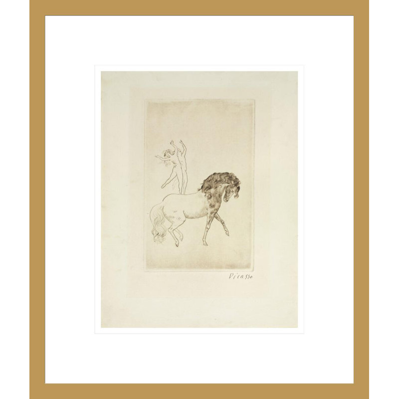 «At the Circus» par Pablo Picasso, impression giclée sur cadre, H 16,16 po x l 13,75 po