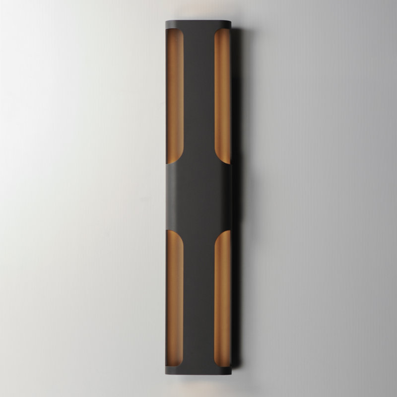 Applique murale en aluminium Alessja, H 33,5 po x l 6,25 po x P 3,25 po, Bronze architectural