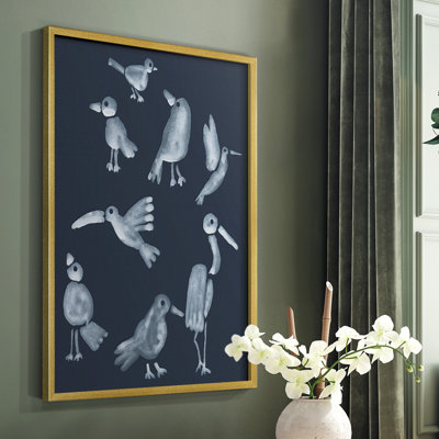 Flock II Framed Print - Solid Wood