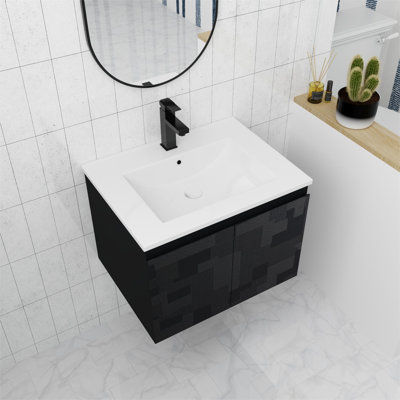24.02'' Single Bathroom Vanity with Ceramic Top