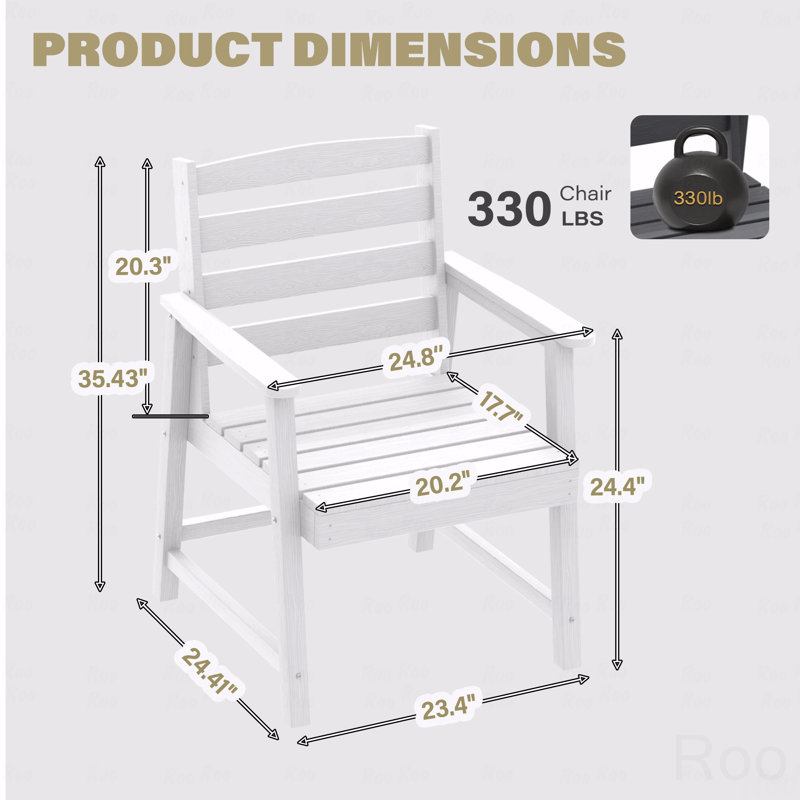 Chaise de patio pour l'extérieur, Blanc