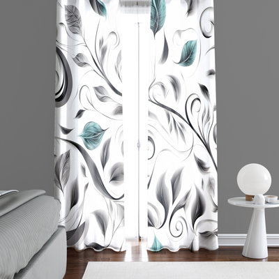 Paire de rideaux semi-transparents en polyester Arevalo