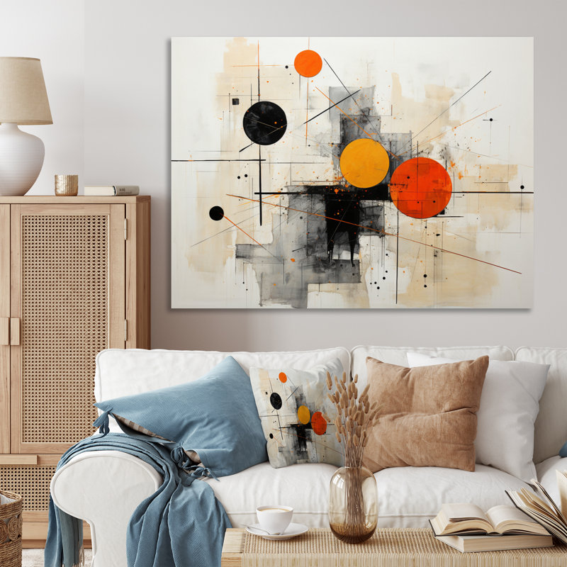 «Gerhardine Geometric Abstraction IV», reproduction d'art sur toile, H 30 po x l 40 po x P 1,5 po, Toile tendue
