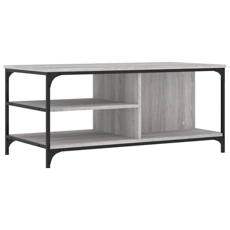 Dipali Coffee Table with Storage, Grey Sonoma