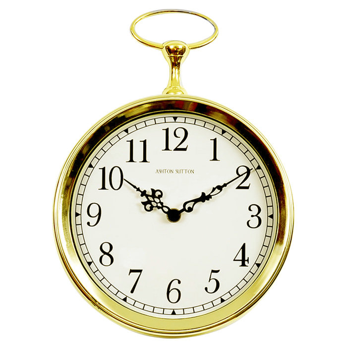 Horloge murale wyvil pocket watch, Doré éclatant