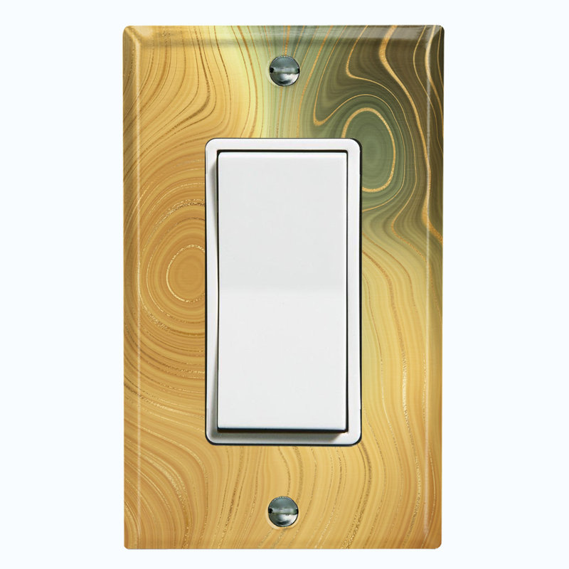 Patterned 1 - Gang Toggle Light Switch Standard Wall Plate