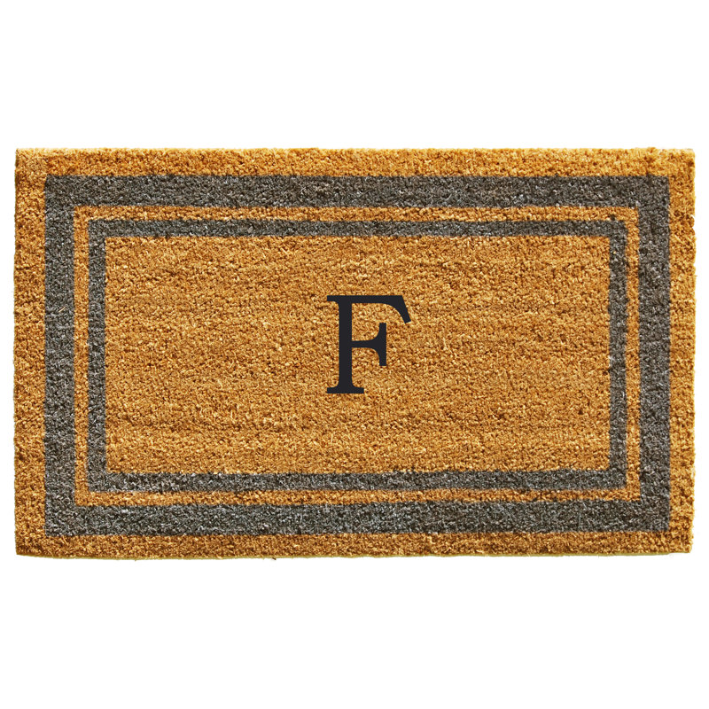 Tapis d'entrée antidérapant Stortz, Pervenche / jaune, F, Rectangle 1 pi 6 po x 2 pi 6 po
