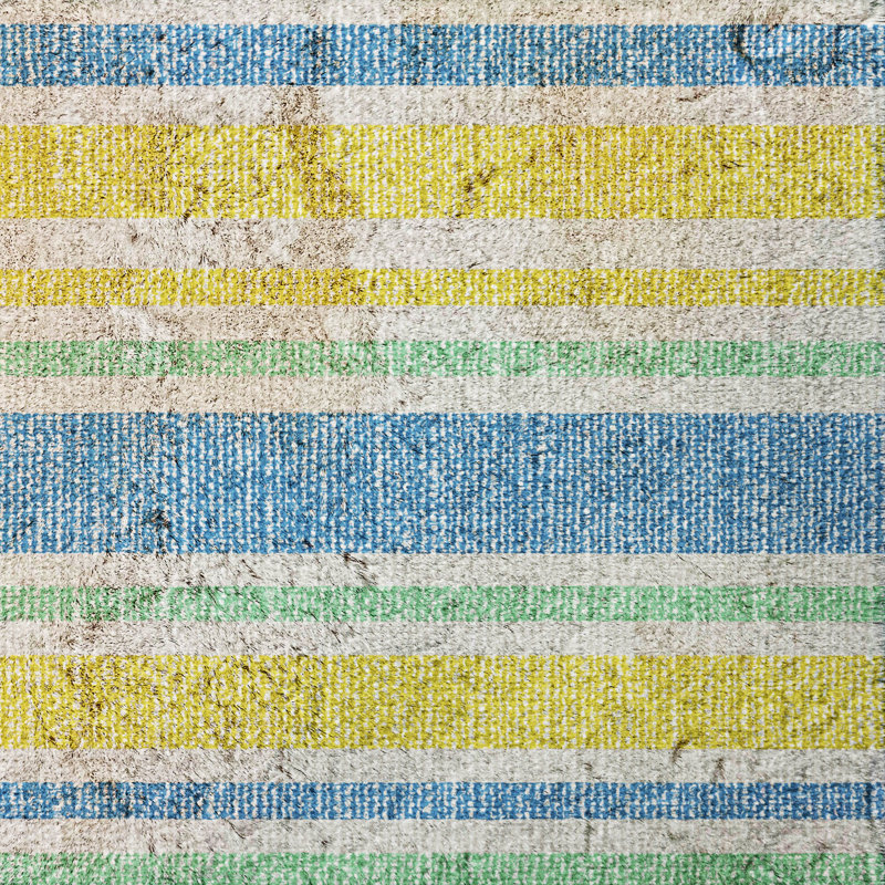 Premium Machine Washable Dream Shag ADS531 Striped Rug, Yellow, 2'6" x 3'10"