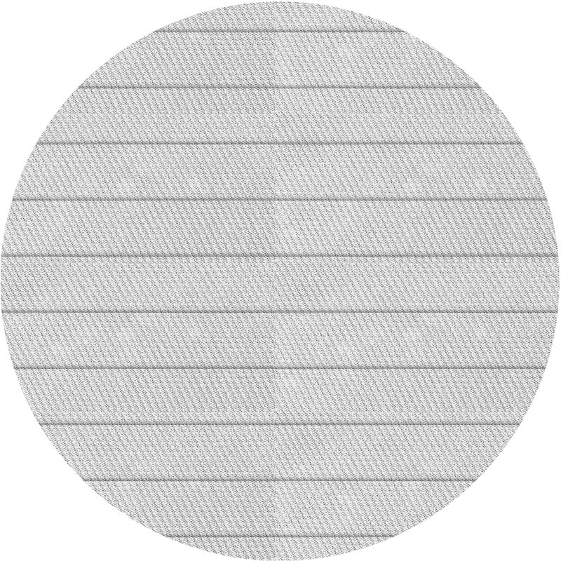 Tapis gris/zone noire à motifs Housman, Rond 5 pi