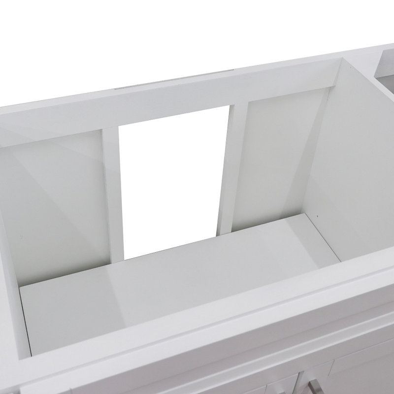 Base de meuble-lavabo simple 60 po seulement, Blanc