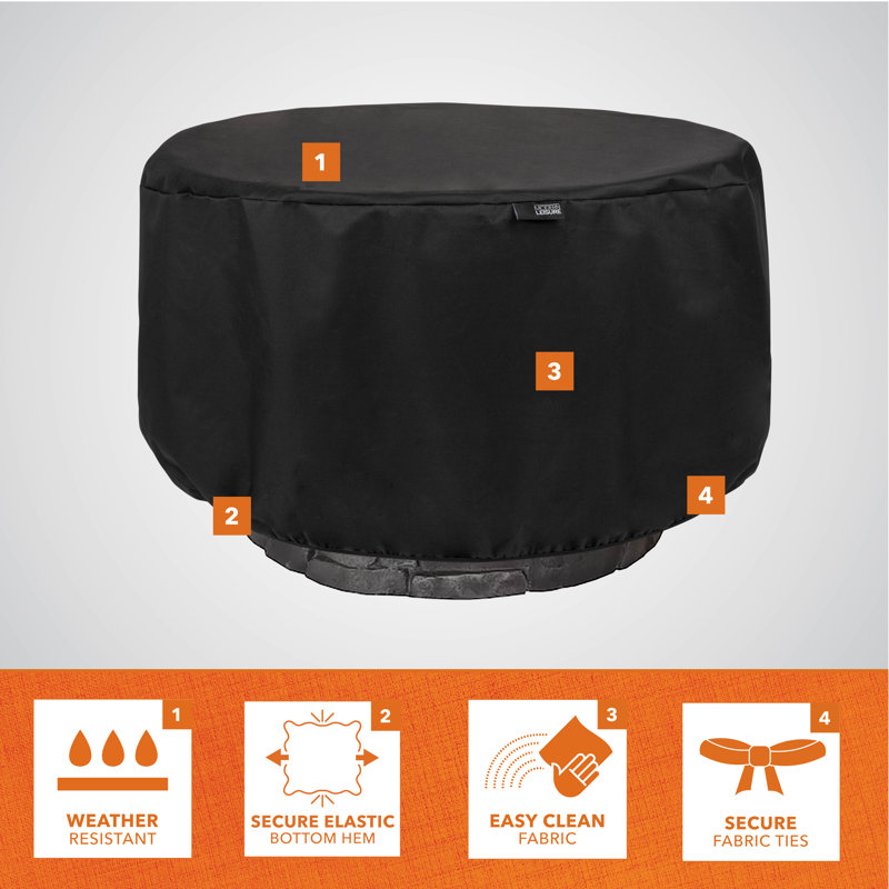 Garrison Outdoor Fire Pit Cover, 20" H x 38" W x 38" D
