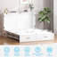 Grand lit escamotable avec charge USB, capacité de 1000 lb, sans matelas