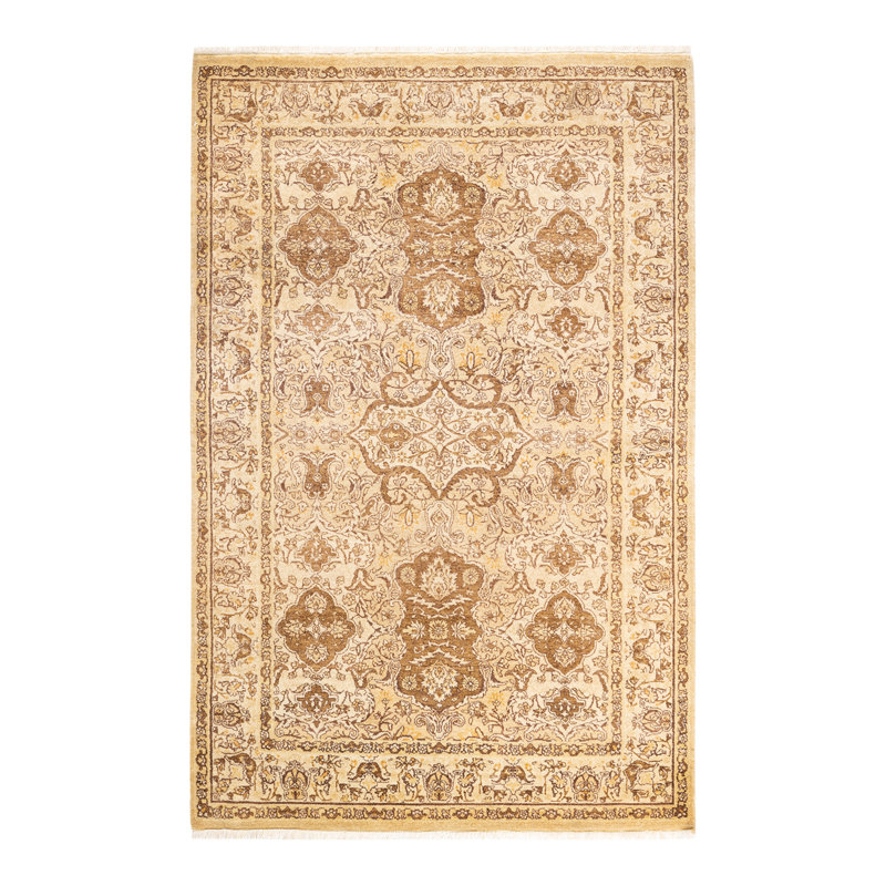 Classic One-of-a-Kind 4' 0" X 6' 1" Hand Knotted Area Rug