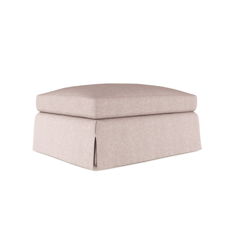 Repose-pieds Ludlow, Peluche velours rosé, Patiné