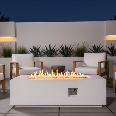 Table d'extérieur pour foyer d'extérieur au propane de 60 000 BTU avec couvercle imperméable