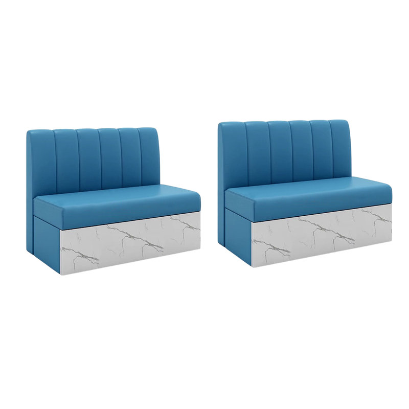 Banc de rangement pour le café-restaurant Light Luxury, Bleu
