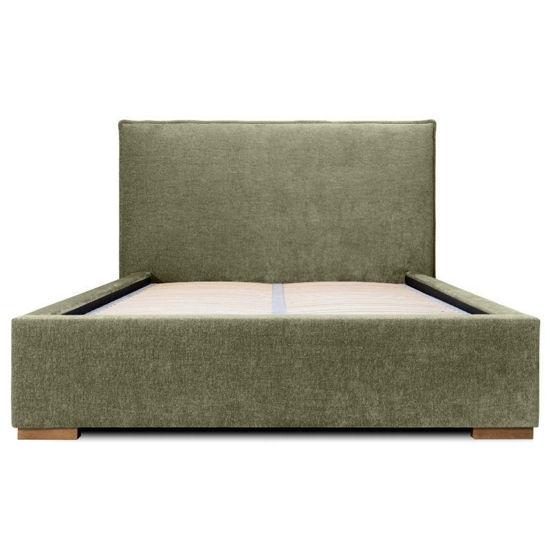 Hilderose Upholstered Lift Up Storage Bed, European Kingsize (160 x 200cm), Light Green