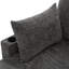 Lit en forme de U en gris avec amplement d'espace de rangement et tissu de chenille doux Caractéristiques d'optimisation modernes-760329104