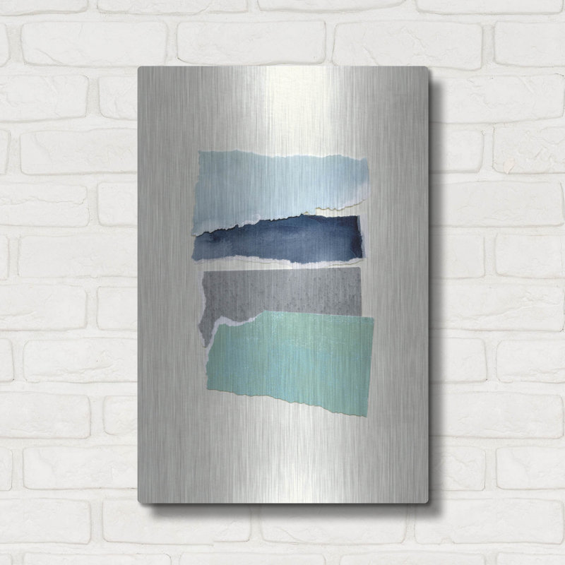  «Seaside Color Study 4» par Emma Caroline, art mural en métal, 16 po x 24 po, H 24 po x l 16 po