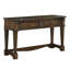 Console de style classique brun avec 2 tiroirs et ton bronze, pour une utilisation traditionnelle rectangulaire lisse de 50 po de long
