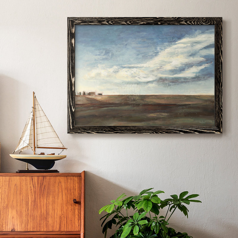 «Coming Storm», peinture sur toile encadrée, Noir, H 26 po x l 38 po x P 1,5 po