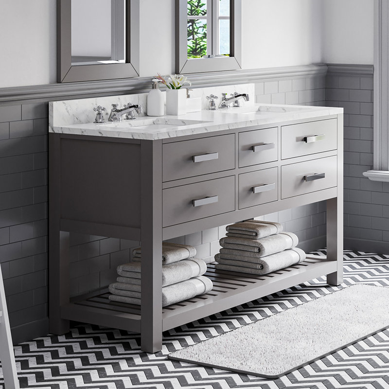 Madalyn Double Vanity, Cashmere Gray, 34'' H x 72'' W x 21.5'' D