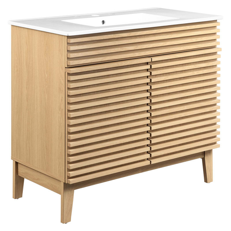 Render 36" Bathroom Vanity, Oak