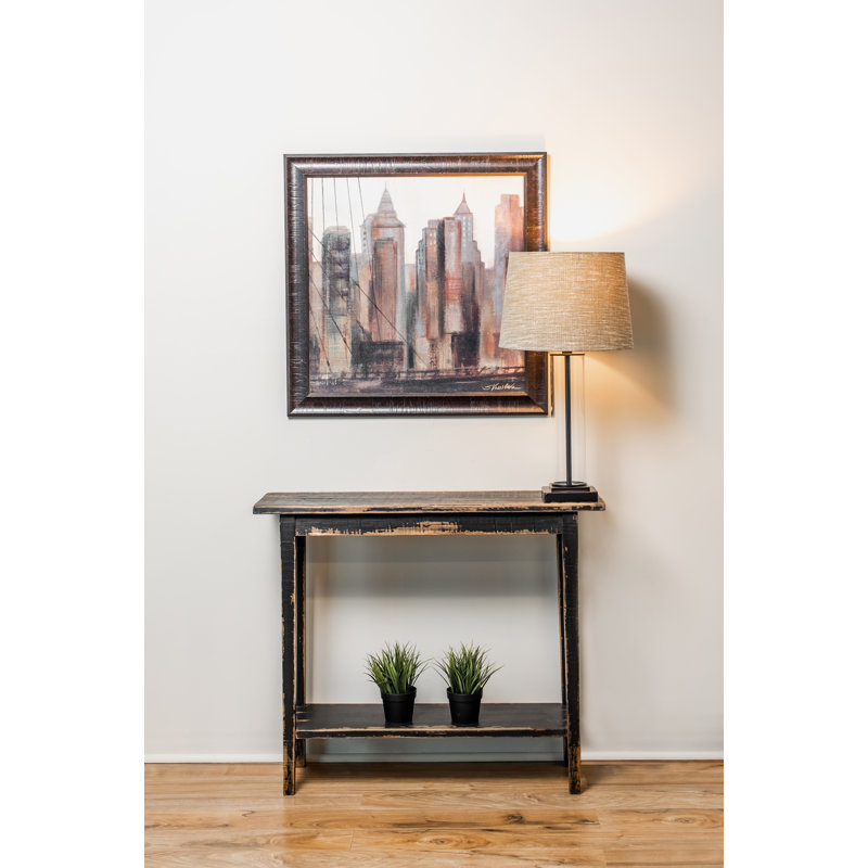 Camptown 36" Wide Small Console Table, Antique Black