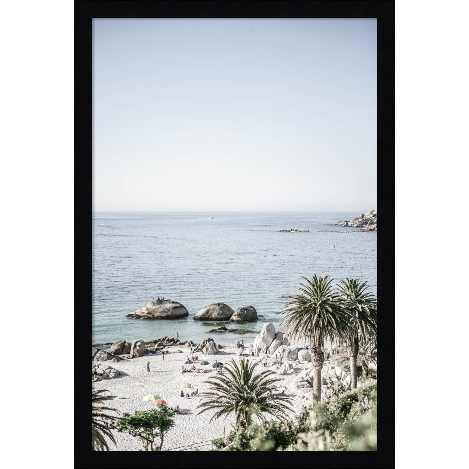 Pindall "Clifton Beach" Print, Black, 21" H x 15" W